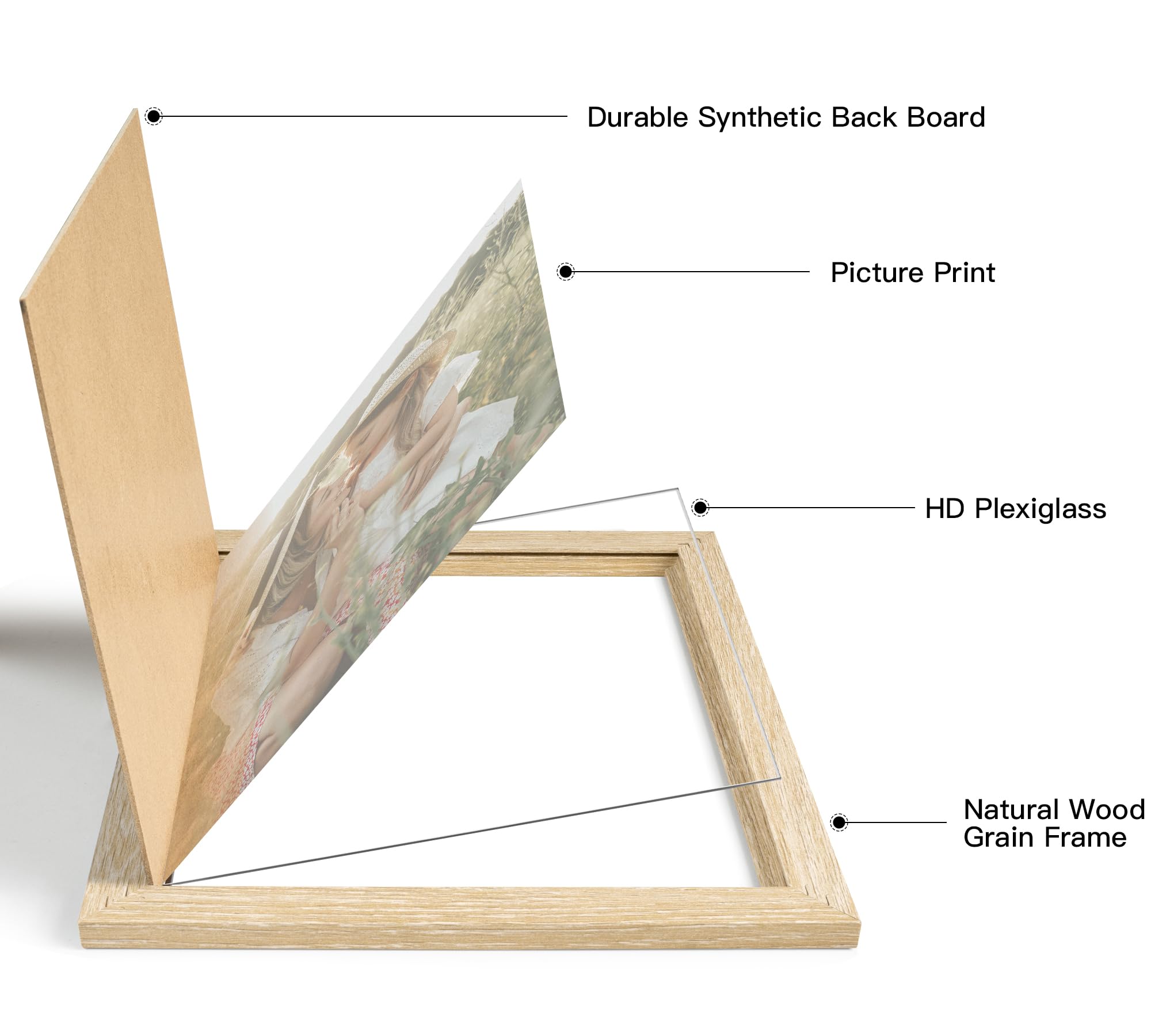 Amazon.com - Momentworth 16x24 Frame Set of 3, Natural Wood Grain